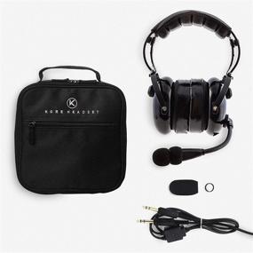img 2 attached to 🎧 KORE AVIATION KA-1 Gel Ear Seal PNR Pilot Aviation Headset with MP3 Support and Carrying Case - Premium Quality