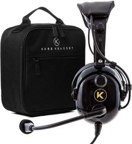 img 4 attached to 🎧 KORE AVIATION KA-1 Gel Ear Seal PNR Pilot Aviation Headset with MP3 Support and Carrying Case - Premium Quality