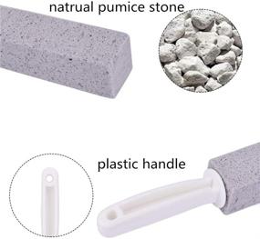 img 2 attached to 4Pack Handle Pumice Toilet Cleaning Stones: Remove Hard Water Rings in Bath and Pool