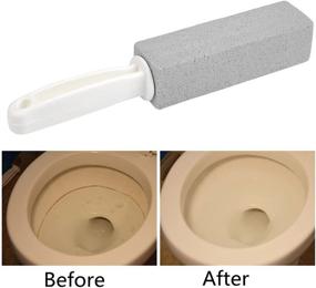 img 3 attached to 4Pack Handle Pumice Toilet Cleaning Stones: Remove Hard Water Rings in Bath and Pool