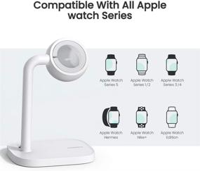 img 2 attached to 📱 UGREEN Apple Watch Desktop Charging Stand Holder with Night Stand Mode - Compatible for Watch Series 6 SE 5 4 3 2 1