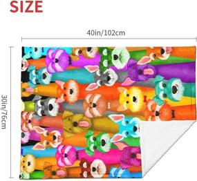 img 1 attached to Super Soft Fleece Baby Blanket for Kids: Colorful Oil Cute Schnauzer Dogs, 30x40 Inch