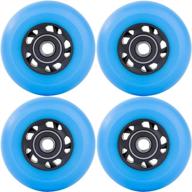 🛼 aowesm inline skate wheels 72mm 76mm 80mm for outdoor roller blades and inline hockey - replacement wheels 85a (set of 4 wheels with abec-9 bearings and spacers) logo