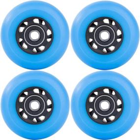 img 3 attached to 🛼 AOWESM Inline Skate Wheels 72mm 76mm 80mm for Outdoor Roller Blades and Inline Hockey - Replacement Wheels 85A (Set of 4 Wheels with ABEC-9 Bearings and Spacers)