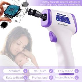 img 3 attached to Bionso No Touch Forehead Thermometer for Adults and Kids - Fast, Accurate, and Advanced Infrared Temperature Gun - Non Contact Digital Thermometer for Baby, Child, and Family - Fever Alarm Included