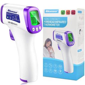 img 4 attached to Bionso No Touch Forehead Thermometer for Adults and Kids - Fast, Accurate, and Advanced Infrared Temperature Gun - Non Contact Digital Thermometer for Baby, Child, and Family - Fever Alarm Included