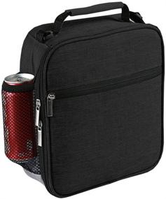 img 4 attached to 🥪 Top-rated Insulated Lunch Bag in Black - Perfect Reusable Lunch Box for Office, Picnic, and Hiking