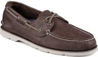 👞 sperry men's leeward lace brown: stylish and durable boat shoes for men logo