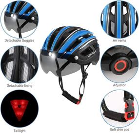 img 1 attached to 🚵 Lixada Adult Bike Helmet: Detachable Visor & Goggles for Ultimate Safety and Style in Mountain Biking