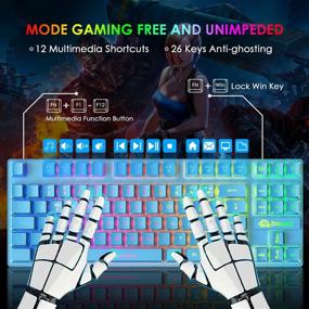 img 2 attached to Keyboard Compact Mechanical Lightweight Honeycomb PC for Accessories