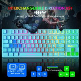 img 1 attached to Keyboard Compact Mechanical Lightweight Honeycomb PC for Accessories