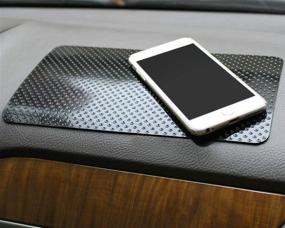 img 3 attached to 📱 DS.DISTINCTIVE STYLE Car Dashboard Mat: Extra Large Non-Slip Sticky Pad for Phones, Glasses, Keys - Anti Slip Mat with Adhesive