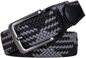 img 1 attached to AGEA Elastic Stretch Woven Braided Women's Accessories in Belts