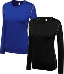 img 4 attached to 🏃 WANAYOU Women's Dry Fit Compression Shirt: Long Sleeve Running Athletic T-Shirt for Workout Tops