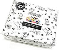 berkshire peanuts snoopy black white bedding logo