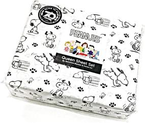 img 1 attached to Berkshire Peanuts Snoopy Black White Bedding