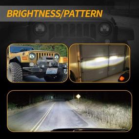 img 1 attached to 🔦 SPL Классические фары LED 7-дюймов с чипами Cree для Jeep Wrangler 97-2017 JK TJ LJ/H1 H2 (черная пара)