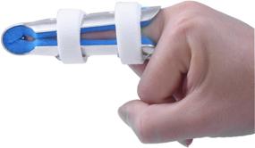 img 3 attached to 🖐️ Adjustable Finger Splints: Pack of 3 Sizes for Immobilizing Finger Knuckles in Adults and Children, Ideal for Pain Relief, Sprains, Strains, Arthritis, with Soft Foam Interior, Loop Straps, and Ventilation Holes.