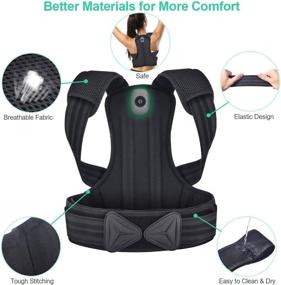 img 2 attached to 👨 Smart Posture Trainer: Pose Up Posture Corrector with Adjustable Angle, Hunchback Reminder, and Comfortable Upper Back Brace for Men and Women - XL Size (38"-48") - Promotes Pain Relief and Improved Posture