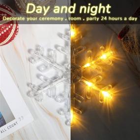 img 1 attached to 🎄 Christmas Indoor Window Snowflake Decorative Lights - Backdrop Lights for Outdoor Indoor Home Bedroom Wedding Party Holiday Wall. Perfect for Decoration and Lighting.