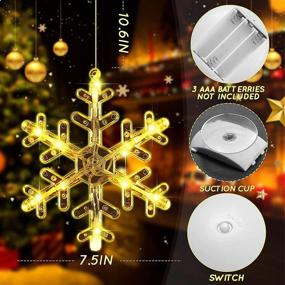 img 3 attached to 🎄 Christmas Indoor Window Snowflake Decorative Lights - Backdrop Lights for Outdoor Indoor Home Bedroom Wedding Party Holiday Wall. Perfect for Decoration and Lighting.