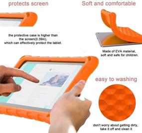 img 1 attached to 🧡 H D 8 Tablet Case, H D 8 Plus Tablet Case for Kids - 10th Generation, 2020 Release - Orange