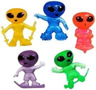 👽 efexs pack of 50 neon small mini alien figures - party favors in vibrant colors логотип