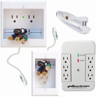 🔌 powerbridge solutions in-wall cable management powerbridge two-ck-sp with powerconnect for wall-mounted flat screen led, lcd, and plasma tvs, including surge protector logo