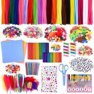 🎨 2100 pieces arts and crafts supplies for kids: pipe cleaners, pom poms, sticks - all-in-one diy crafts kit for activities and parties logo