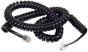img 2 attached to 📞 Belkin F8V101-12-BK 12' Coiled Telephone Handset Cord - Black: Enhance Your Phone Experience
