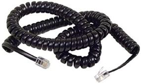 img 1 attached to 📞 Belkin F8V101-12-BK 12' Coiled Telephone Handset Cord - Black: Enhance Your Phone Experience