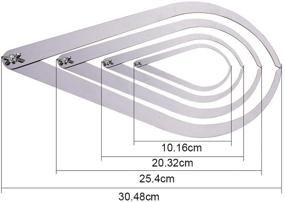 img 3 attached to 📏 Набор керамических кальпы PH PandaHall - платиновые кривоногие из нержавеющей стали измерительные инструменты для скульптуры, резьбы, формовки, моделирования из глины - 12", 10", 8", 4