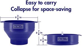 img 2 attached to 🍿 Korcci BPA Free Silicone Popcorn Popper - Microwaveable, Collapsible Dishwasher Safe Popcorn Maker Bowl, Various Colors Available (Blue)
