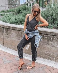 img 2 attached to PRETTYGARDEN Spaghetti Drawstring 👗 Jumpsuit: Chic Women's Clothing with Pockets