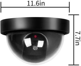 img 3 attached to Enhance Home and Business Security with BNT Fake Security Camera 4-Pack, Indoor Outdoor Dummy Camera with Flashing Red LED Light (Black)