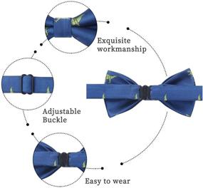 img 1 attached to 👔 Patterned Pre-Tied Clip-On Bow Ties for Boys - Adjustable Toddler Bowtie for Wedding Party or Formal Events