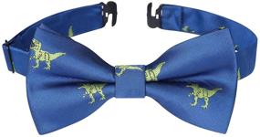 img 4 attached to 👔 Patterned Pre-Tied Clip-On Bow Ties for Boys - Adjustable Toddler Bowtie for Wedding Party or Formal Events