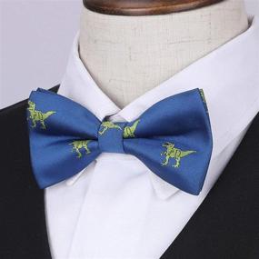 img 3 attached to 👔 Patterned Pre-Tied Clip-On Bow Ties for Boys - Adjustable Toddler Bowtie for Wedding Party or Formal Events