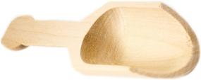 img 1 attached to 🥄 Perfectware PW Scoop 4-10 Mini Wooden Scoops - Pack of 10: Ideal for Various Uses with 0.25" Height, 0.25" Width, and 4" Length