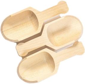 img 4 attached to 🥄 Perfectware PW Scoop 4-10 Mini Wooden Scoops - Pack of 10: Ideal for Various Uses with 0.25" Height, 0.25" Width, and 4" Length