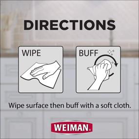 img 1 attached to 🧽 Weiman Stainless Steel Cleaner Wipes - 3 Pack | Fingerprints, Residue, Water Marks, Grease Remover for Appliances | Ideal for Refrigerators, Dishwashers, Ovens, Grills | Varying Packaging