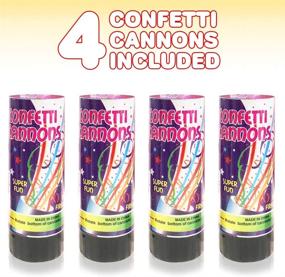 img 3 attached to ArtCreativity Confetti Cannons: Vibrant Set of 4 Party Poppers for Memorable Celebrations - Perfect for Weddings, Birthdays, Graduations, and Baby Showers - Safe and Fun Confetti Poppers for Kids