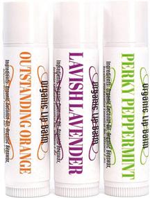 img 4 attached to Certified Organic Lip Balm by Homemade Happiness: Coconut Oil and Beeswax Base, Enriched 💄 with Organic Essential Oils, Vitamin E, and Only 4 All-Natural Ingredients. 3-Pack: Peppermint, Orange, and Lavender.