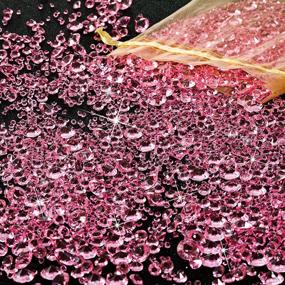 img 4 attached to 💎 Sparkling Pink Diamond Acrylic Gems - 8000-Piece Bling Table Scatter Crystals for Vase Filler, Wedding, Christmas & Birthday Decorations