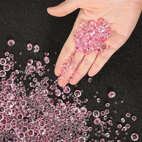 img 1 attached to 💎 Sparkling Pink Diamond Acrylic Gems - 8000-Piece Bling Table Scatter Crystals for Vase Filler, Wedding, Christmas & Birthday Decorations