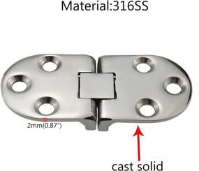 img 2 attached to 🚪 NRC&XRC Marine Grade CAST Solid 316 SS Mirror Polished Door Hinges - Marine Stainless Steel, Heavy Duty 66MM x 29MM (2.6" 1.2") Pair for Boat, RVs - Top Quality Hinges for Marine Applications!