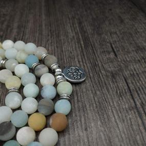 img 1 attached to 🧘 Enhance Self-Discovery: 108 Natural Beads Mala Yoga Bracelet with Divine Lotus Charm