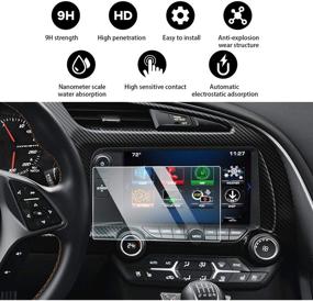img 3 attached to 📱 YEE PIN Screen Protector for 2014-2019 Chevrolet Corvette MyLink Center Control Touch Screen – Fingerprint Reduction & Navigation Display Protection (8-inch)