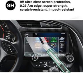 img 2 attached to 📱 YEE PIN Screen Protector for 2014-2019 Chevrolet Corvette MyLink Center Control Touch Screen – Fingerprint Reduction & Navigation Display Protection (8-inch)