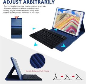 img 1 attached to 🔋 iPad 9th Generation Keyboard Case, 10.2" Backlit Wireless Bluetooth Keyboard with Built-in Pencil Holder for New iPad 9th 2021/ iPad 8th Gen 2020/ iPad 7th Gen 2019